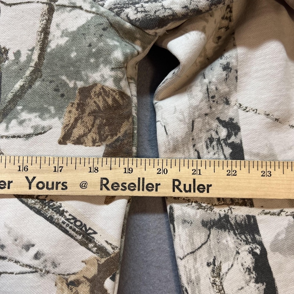 Cabela's ZONZ Hoodie Womens XL Beige Camo Fleece Pullover Hunting Sweatshirt - Picture 9 of 10